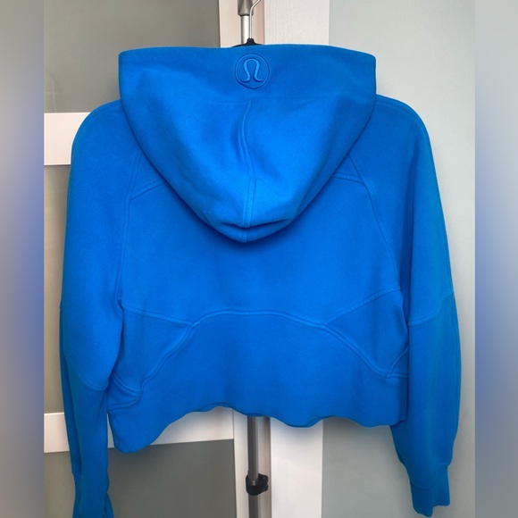 lululemon athletica Sweaters - Lululemon Scuba Oversized Half-Zip Hoodie Cropped Poolside Blue Size XS/S